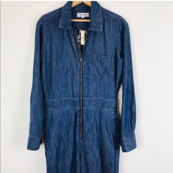 Madewell Pants - NWT Madewell Chambray Coverall Jumpsuit Wide Leg